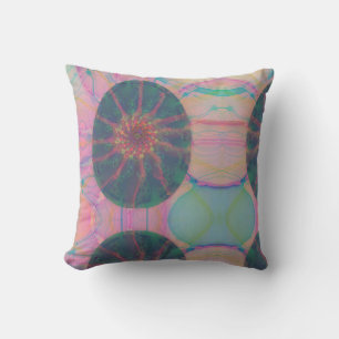 Coussin Motif d'Oeuf de Pâques coloré moderne sur Mauve fo