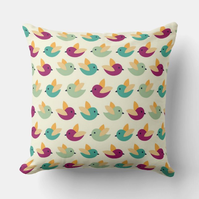 Coussin Motif d'oiseaux (Recto)