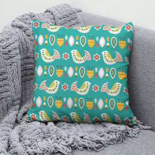 Coussin Motif d'oiseaux Folklorico