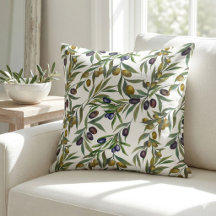 Motif d'olive de campagne française à l'aquarelle