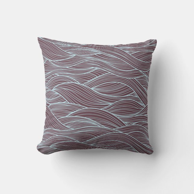 Coussin motif d'onde Abstrait (Recto)