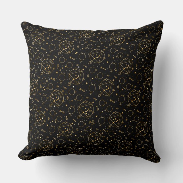 Coussin Motif d'or 02.bw Black BG (Recto)