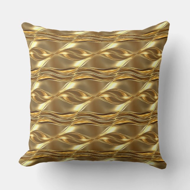 Coussin Motif doré captivant (Recto)