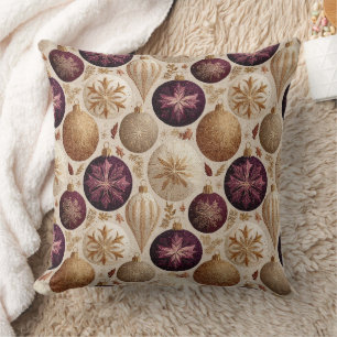 Coussin Motif d'ornement de Noël Vintage Luxe (10)