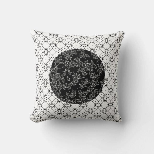 Coussin Motif double noir et blanc/noir (Recto)
