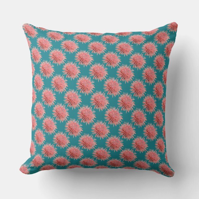 Coussin Motif d'oursins roses (Recto)