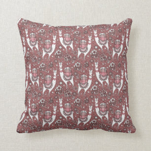 Coussin Motif drôle de lamas