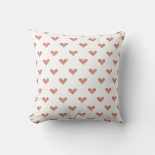Coussin motif du coeur rose