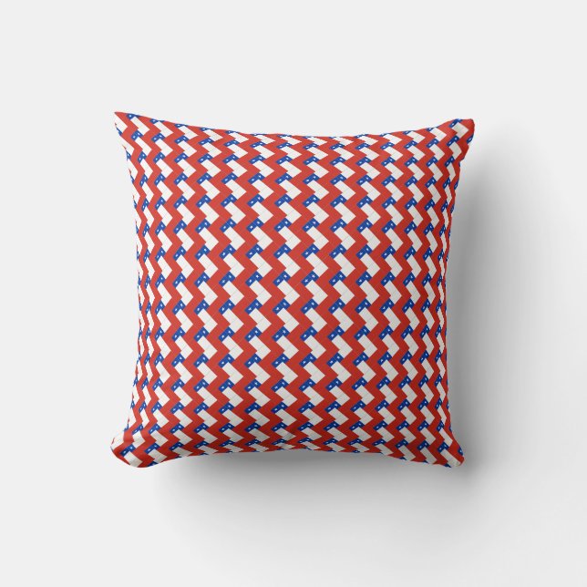 Coussin Motif du drapeau chilien Patchwork (Recto)