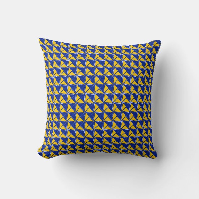 Coussin Motif du drapeau de Bosnie-Herzégovine (Recto)