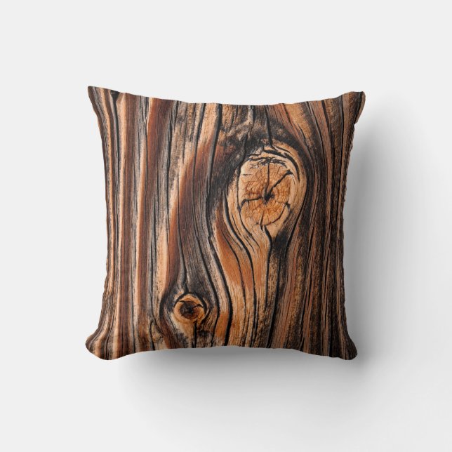 Coussin Motif du grain de bois (Recto)