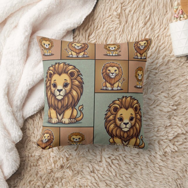 Coussin Motif du groupe Lion (Couverture)