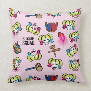 Coussin Motif du peloton   Harley Quinn Emoji de suicide
