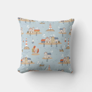 Coussin Motif du phare Beach Ocean