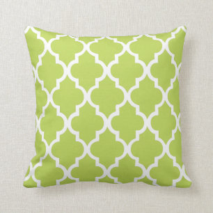 Coussin Motif du Quatrefoil vert de Kiwi