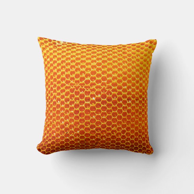 Coussin Motif d'une section de peigne de cire d'abeille h (Recto)