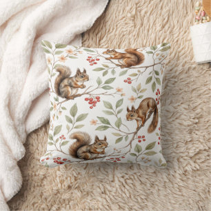 Coussin Motif écureuil à l'aquarelle