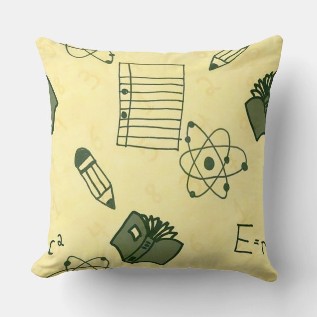 Coussin Motif Einstein - Cool Motif math sans couture (Recto)
