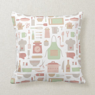 Coussin Motif élégant à la mode de batteries de cuisine de