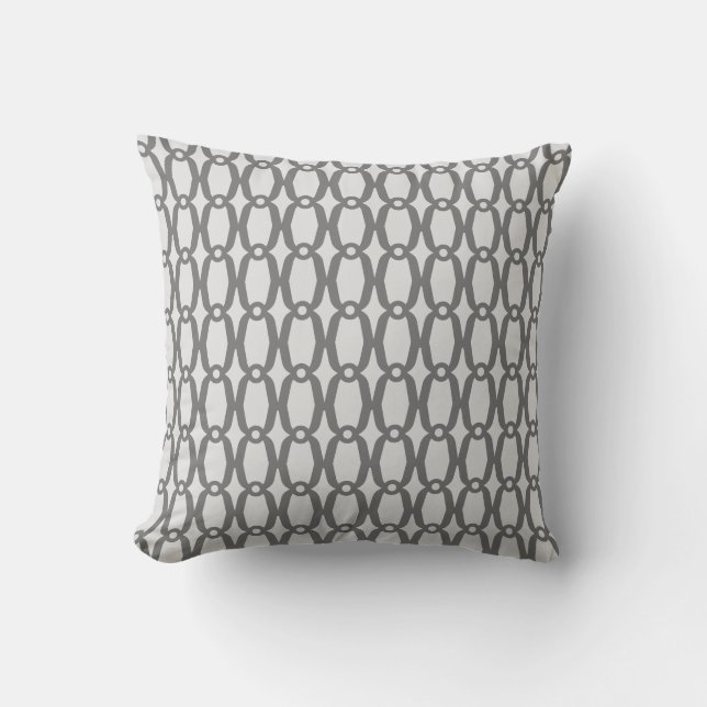Coussin Motif élégant argent et gris (Recto)