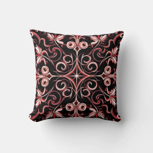Coussin Motif élégant Art nouveau gothique burgundy chic