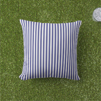 Coussin Motif Élégant Bleu Et Blancs