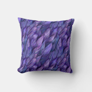 Coussin Motif élégant de plumes violettes
