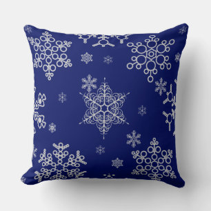 Coussin Motif élégant et élégant pour flocon de neige