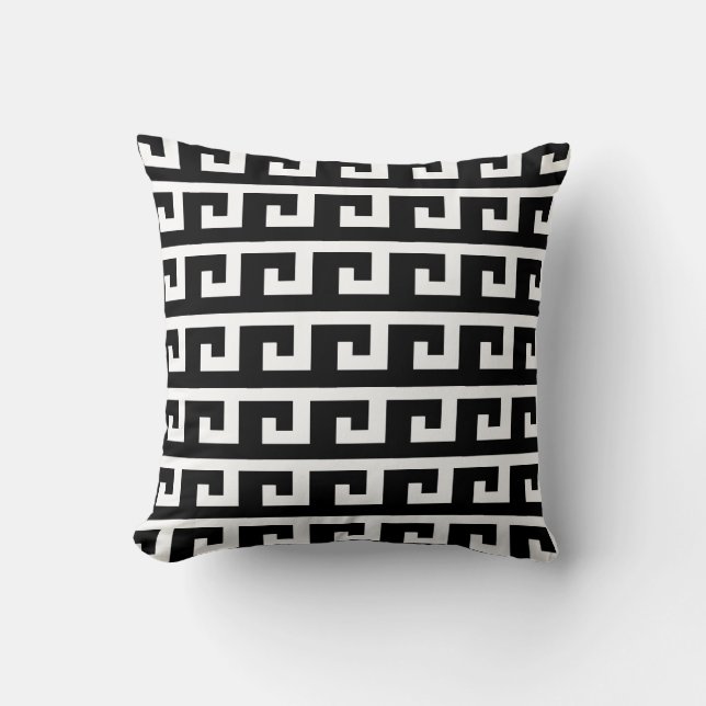 Coussin Motif élégant noir et blanc (Recto)