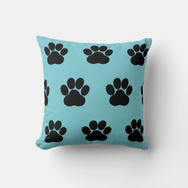 Coussin Motif Empreinte de Patte d'Animal Chien (Recto)