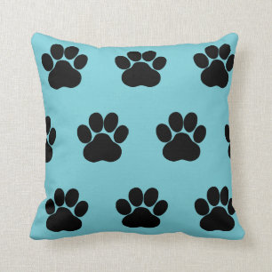 Coussin Motif Empreinte de Patte d'Animal Chien