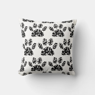 Coussin Motif Empreinte de patte de chien de tatouage trib