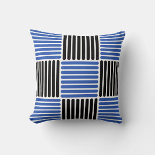 Coussin Motif en bleu et noir