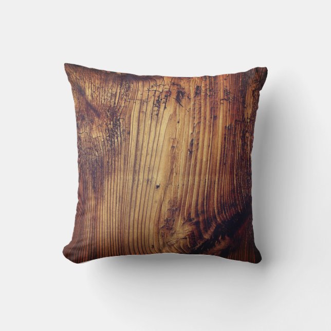 Coussin Motif en bois (Recto)