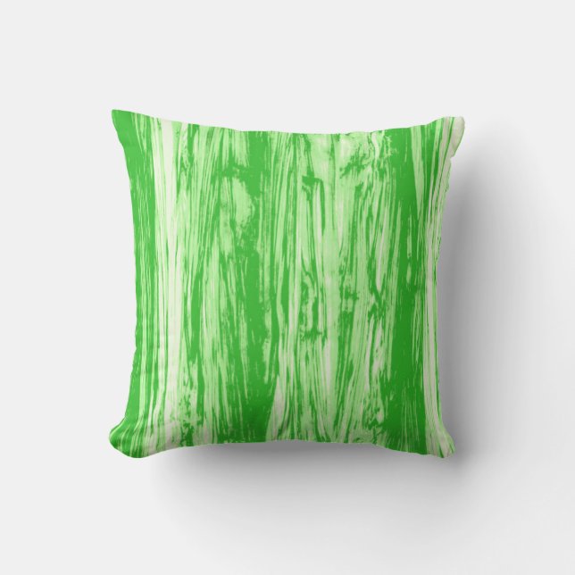 Coussin Motif en bois de chaux - vert et blanc (Recto)