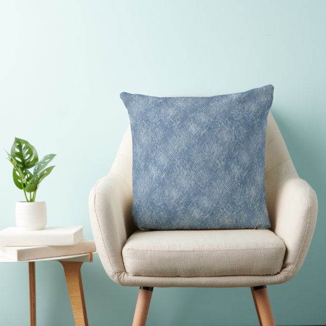 Coussin Motif en denim bleu (Chaise)
