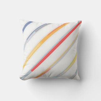 Coussin Motif en diagonale colorée.Extérieur moderne