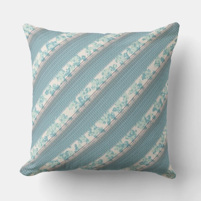 coussin motif en diagonale cool (Recto)