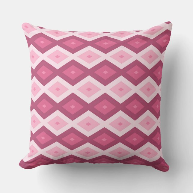 Coussin Motif en diamant rose (Recto)