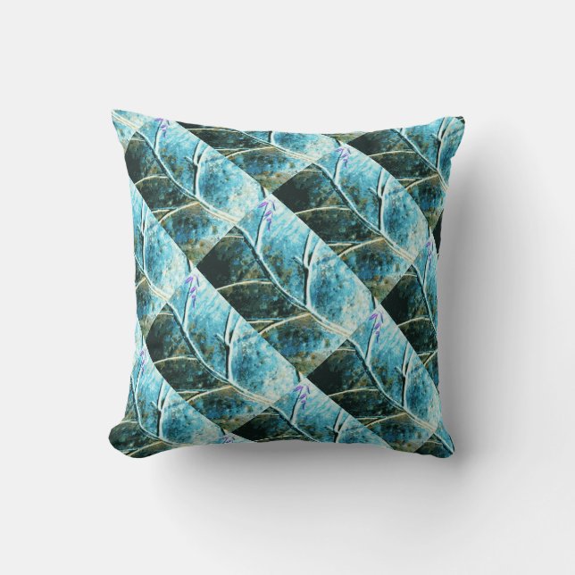 coussin motif en feuille métallique (Recto)