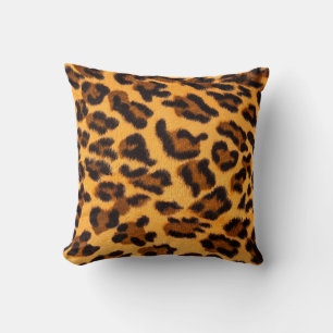 Coussin Motif en fourrure de léopard