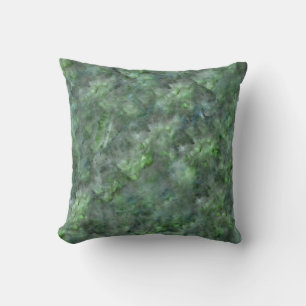 Coussin motif en granit de quartz vert Abstrait