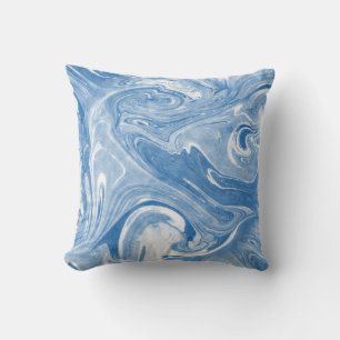 Coussin Motif en marbre coloré.