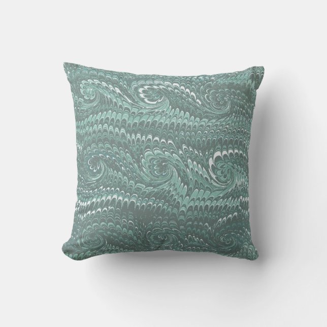 Coussin Motif en marbre en acier Abstrait moderne (Recto)