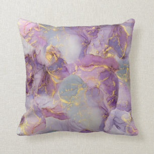 Coussin Motif en marbre Pastel Lilac, Parties scintillant