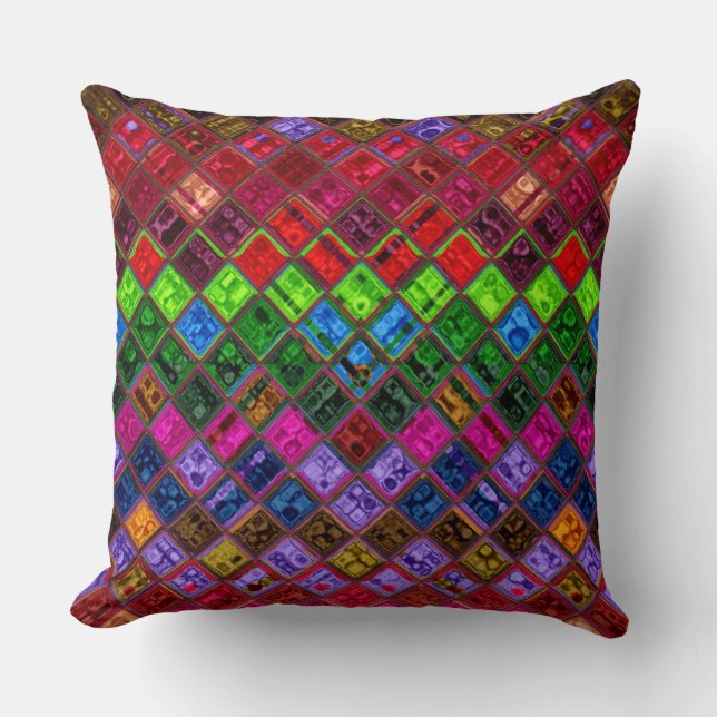 Coussin Motif en mosaïque de verre (Recto)