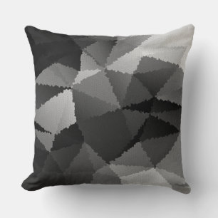 Coussin Motif en mosaïque noire et blanche