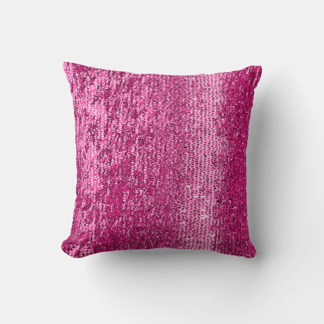 Coussin Motif en mosaïque rose (Recto)
