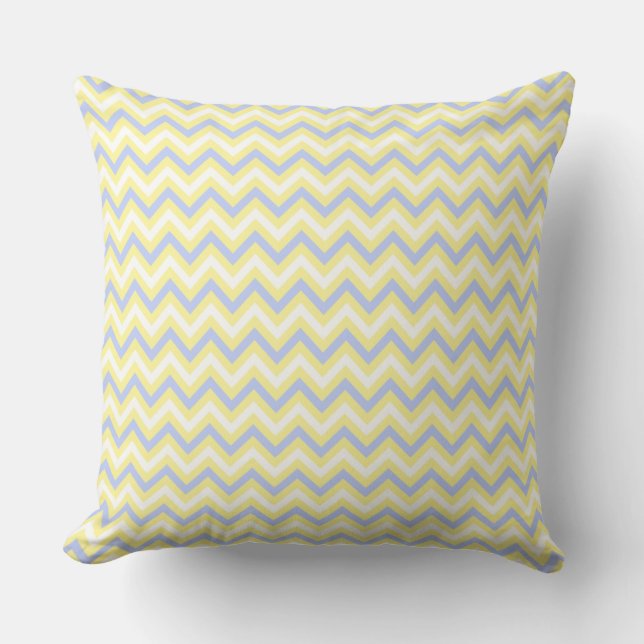 Coussin Motif en pastel de Chevron (Recto)