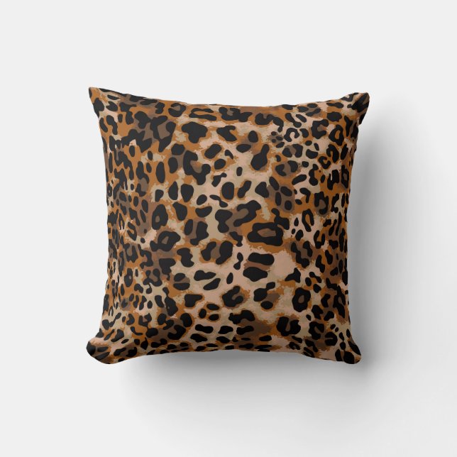 Coussin Motif en peau d'animal de guépard de jaguar sans s (Recto)